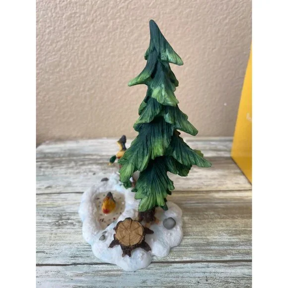 Santa’s Workbench Duck Pond Trees Resin Village Accessory 2002 w/ Box Pre-Owned - Picture 8 of 12